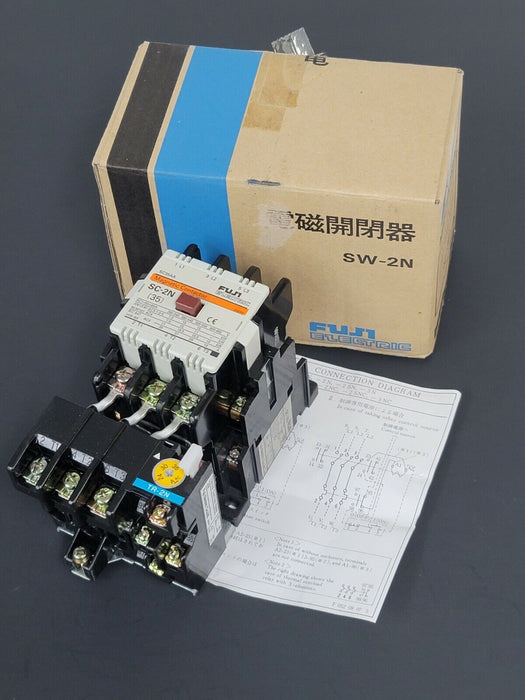 NIB FUJI ELECTRIC SW-2N MAGNETIC SWITCH SW-2N-35 W/ TR-2N OVERLOAD RELAY