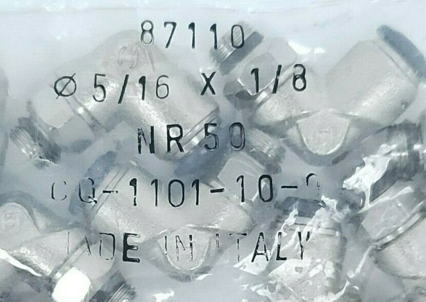 BAG OF 50 NEW ALPHA TECHNOLOGIES 87110 90DEG. ELBOWS 05/16 X 1/8