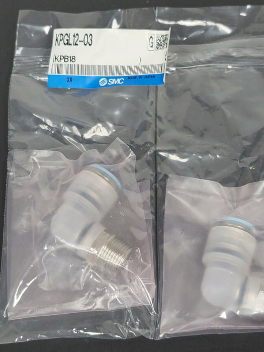 LOT OF 4 NEW SMC KPGL12-03 FITTINGS KPGL1203