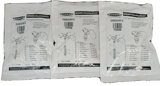 LOT OF 3 NEW BANNER SMB50RFA MOUNTING BRACKETS 75886