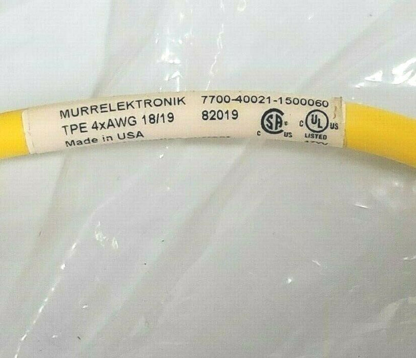 NEW MURR ELEKTRONIX 7700-40021-1500060 M12 MALE 0° / M12 FEMALE 0° CORDSET