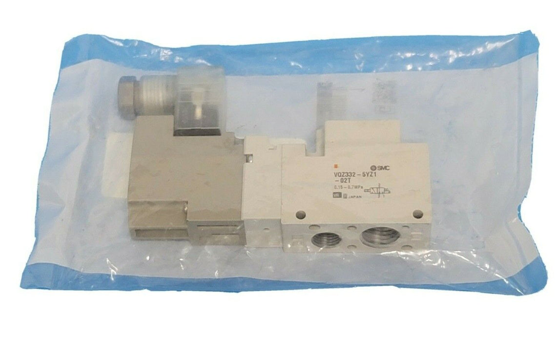 NEW SMC VQZ332-5YZ1-02T SOLENOID VALVE 3 PORT 2 POSITION 24VDC