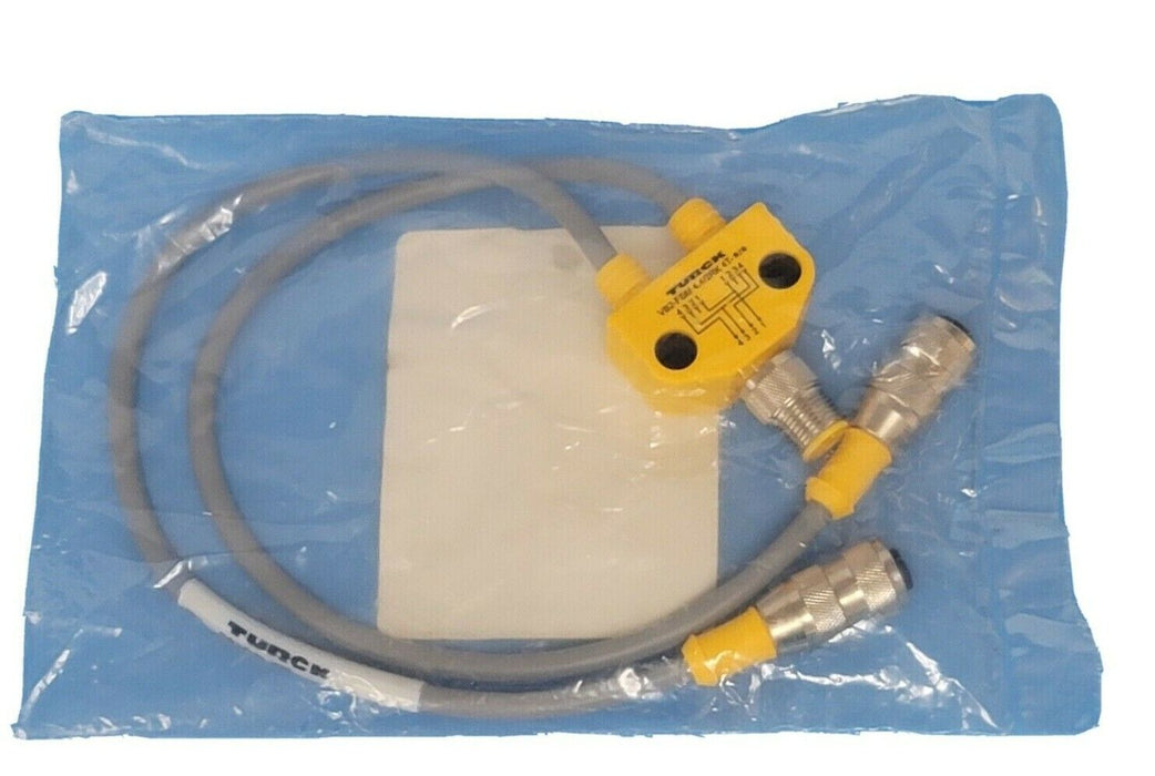NEW TURCK VB2-FSM 4.4/2RK 4T-0.3/0.3 CORDSET VB2 MOLDED TWIN JUNCTION U0095