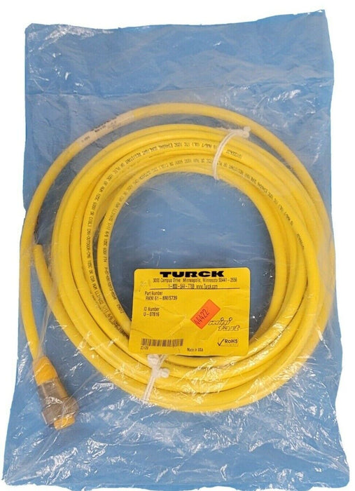 NEW TURCK RKM 61-8M/S739 MINIFAST MOLDED CORDSET ID NO. U-07816