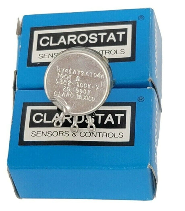 LOT OF 2 NIB CLAROSTAT RV4LAYSA104A POTENTIOMETERS 53C2-100K-S