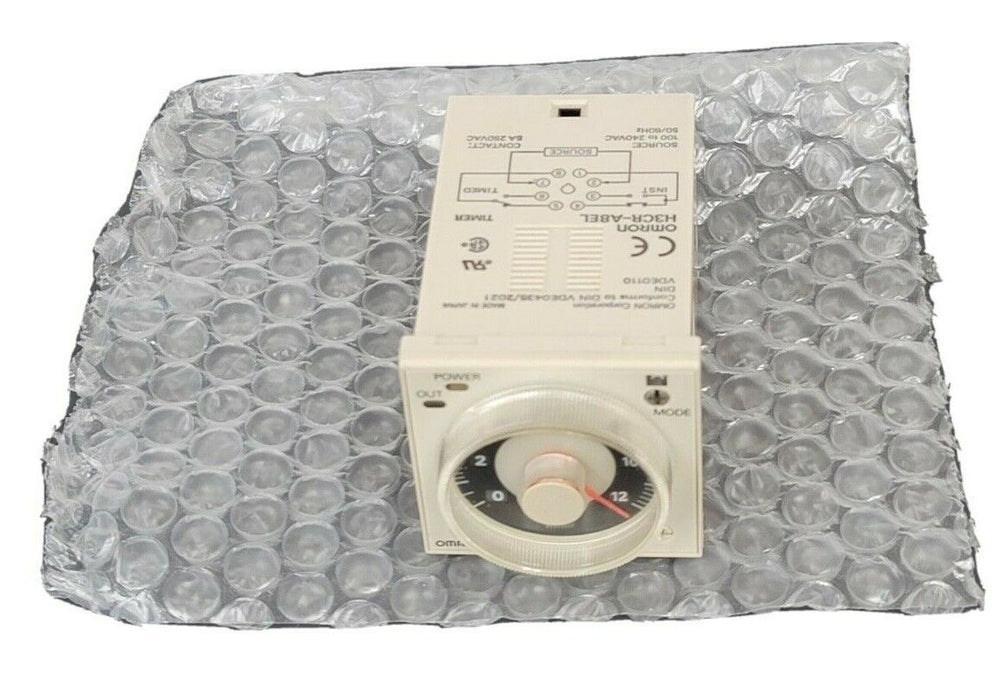 OMRON H3CR-A8EL TIMER H3CRA8EL, 100 TO 240VAC, 0-12 SEC. H3CR
