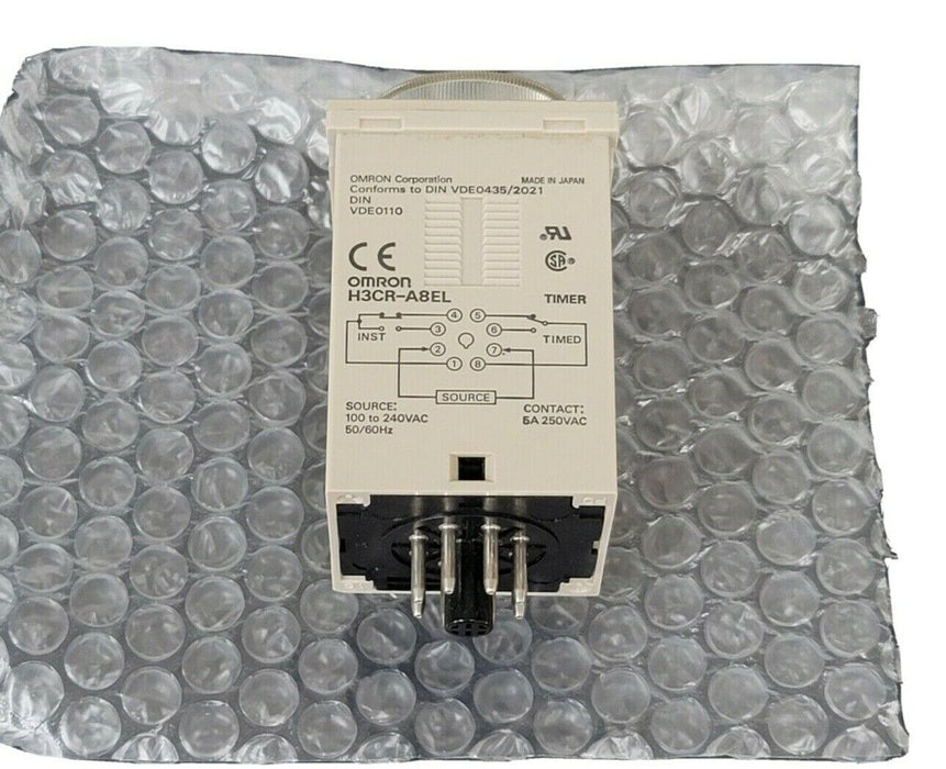 OMRON H3CR-A8EL TIMER H3CRA8EL, 100 TO 240VAC, 0-12 SEC. H3CR