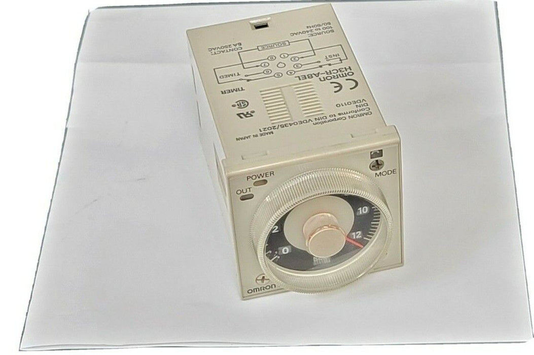 OMRON H3CR-A8EL TIMER H3CRA8EL, 100 TO 240VAC, 0-12 SEC. H3CR