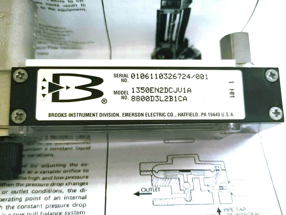 NEW BROOKS INSTRUMENTS 1350 SHO-RATE FLOW METER 1350EN2DCJV1A / 8800D3L2B1CA
