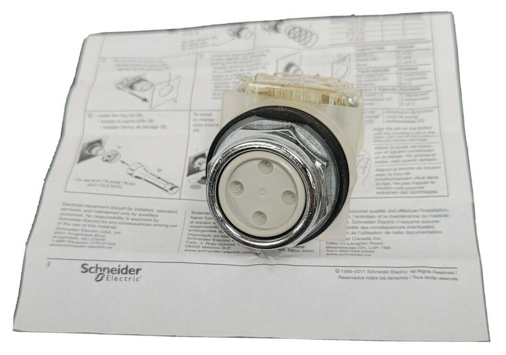 LOT OF 2 NIB SCHNEIDER ELECTRIC 9001KR5RH13 MUSHROOM OPERATORS W/OUT CAPS SER. J