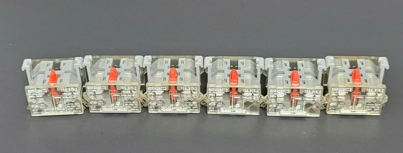 LOT OF 6 EAO 704.915.2 SWITCHING ELEMENTS 1NC 10A