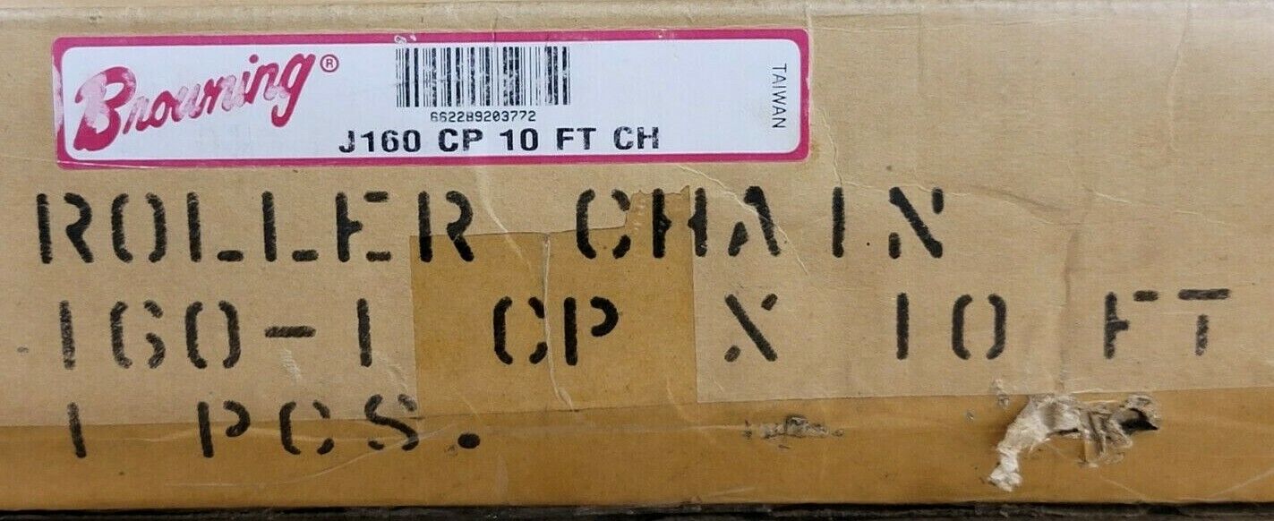 NIB BROWNING J160 CP 10 FT CH ROLLER CHAIN J160CP10FT