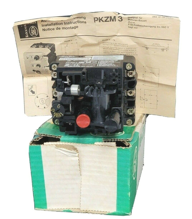 NIB KLOCKNER MOELLER PKZM3-6.3-U-NA STARTER 3.5-9AMP 600VAC PKZM3-6,3-U-NA