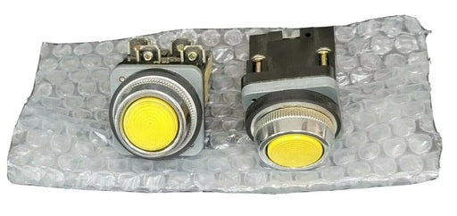 LOT OF 2 FUJI ELECTRIC 70C-IA CONTACT BLOCKS 70CIA, YELLOW CAP PUSHBUTTON