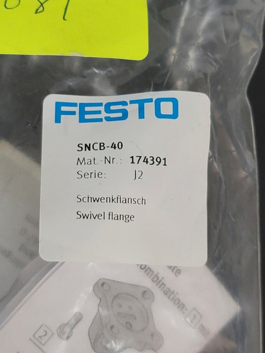 NEW FESTO SNCB-40 SWIVEL FLANGE FITS 40MM SNCB40, MAT. NR. 174391