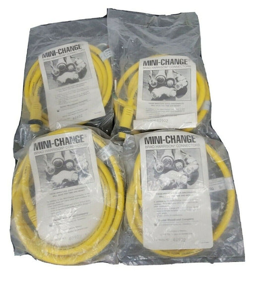 LOT OF 4 NEW BRAD HARRISON WOODHEAD 40902 MINI-CHANGE CORDSETS 600VOLT, 10AMPS