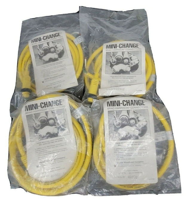 LOT OF 4 NEW BRAD HARRISON WOODHEAD 40902 MINI-CHANGE CORDSETS 600VOLT, 10AMPS