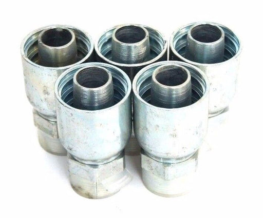 LOT OF 5 NEW PARKER 1J043-16-16 CRIMP FITTING SEAL LOK RIGID STRAIGHT 1" SILVER