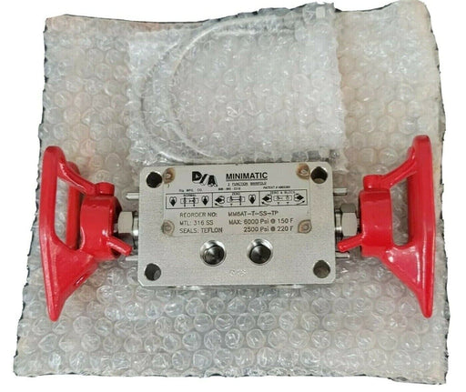 NEW D/A MINIMATIC MM6AT-T-SS-TP 3-FUNCTION MANIFOLD MTL: 316SS