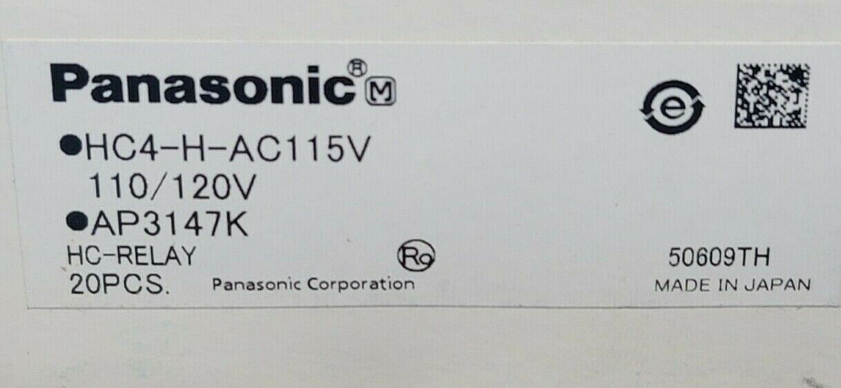 BOX OF 12 NEW PANASONIC HC4-H-AC115V 110/120V RELAYS