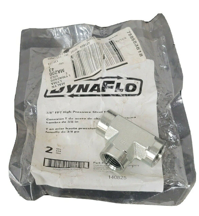 NEW DYNAFLO 421604 3/8'' HIGH PRESSURE STEEL TEE