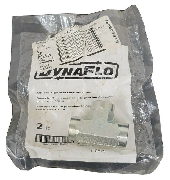NEW DYNAFLO 421604 3/8'' HIGH PRESSURE STEEL TEE