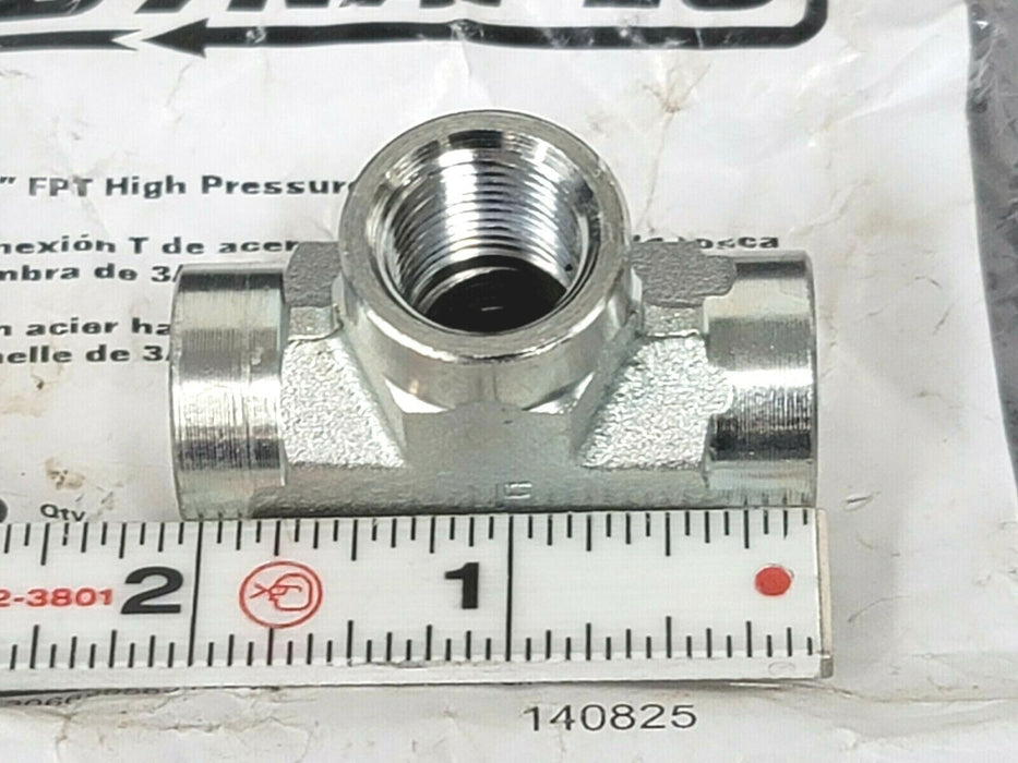 NEW DYNAFLO 421604 3/8'' HIGH PRESSURE STEEL TEE