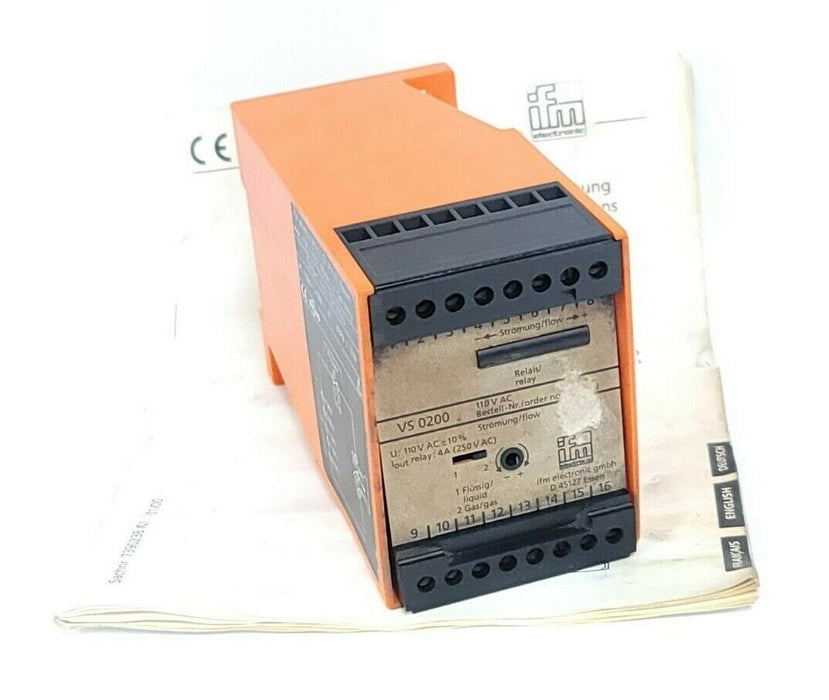 NEW IFM EFECTOR VS0200/110VAC-SY0100 FLOW SWITCH CONTROLLER SY0100