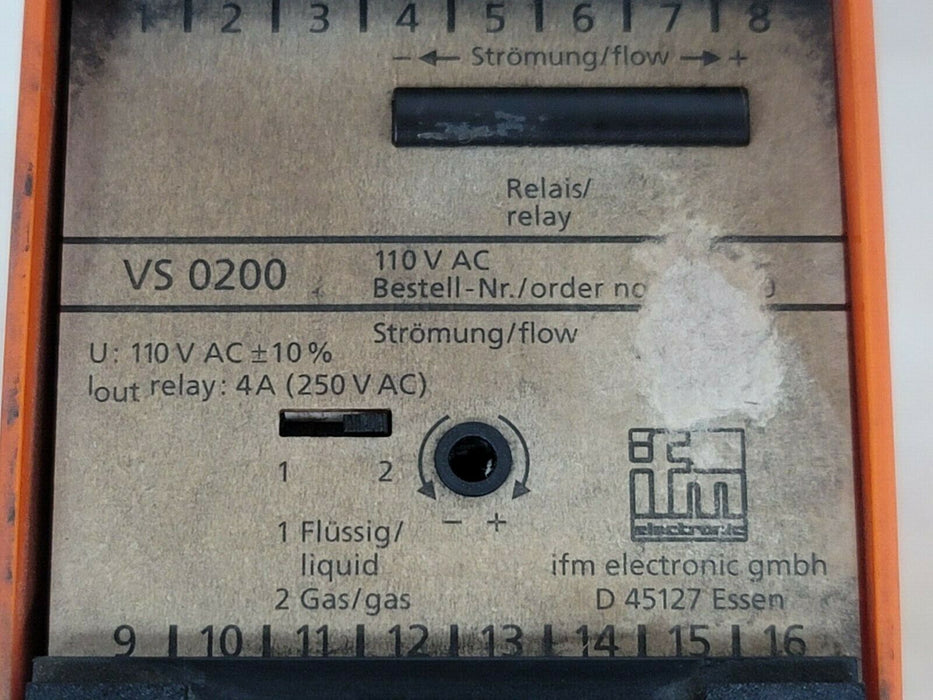 NEW IFM EFECTOR VS0200/110VAC-SY0100 FLOW SWITCH CONTROLLER SY0100