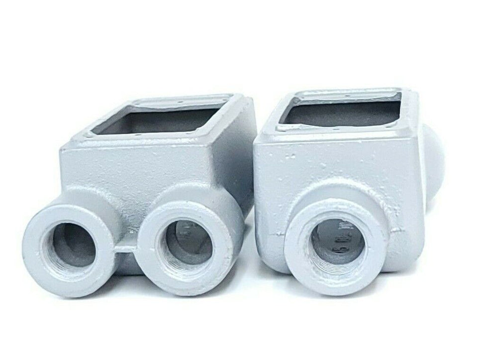 LOT OF 2 NEW APPLETON FDCC WEATHERPROOF BOXES 3/4'' THREADED 25 CU. IN.