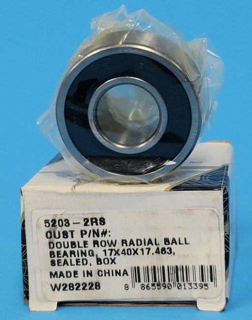 NIB PEER 5203-2RS DOUBLE ROW RADIAL BALL BEARING