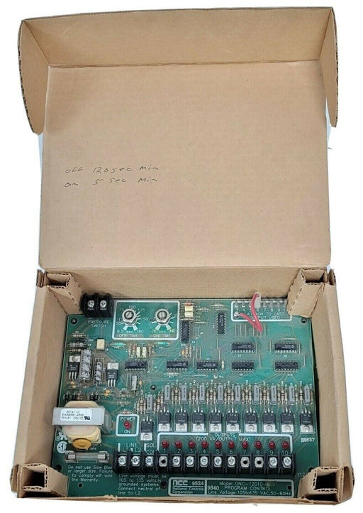 NCC DNC-T2010-S10 PROGRAM CONTROL BOARD 105-135 VAC 50/60 HZ
