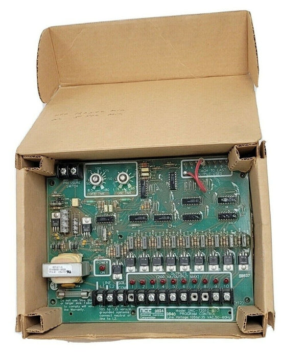 NCC DNC-T2010-S10 PROGRAM CONTROL BOARD 105-135 VAC 50/60 HZ