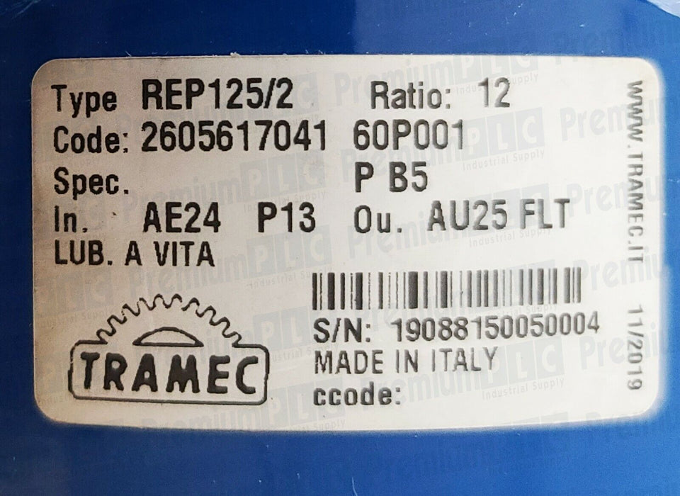 NEW TRAMEC REP125/2 PRECISION PLANETARY GEARBOX SERIES REP RATIO:12 2605617041