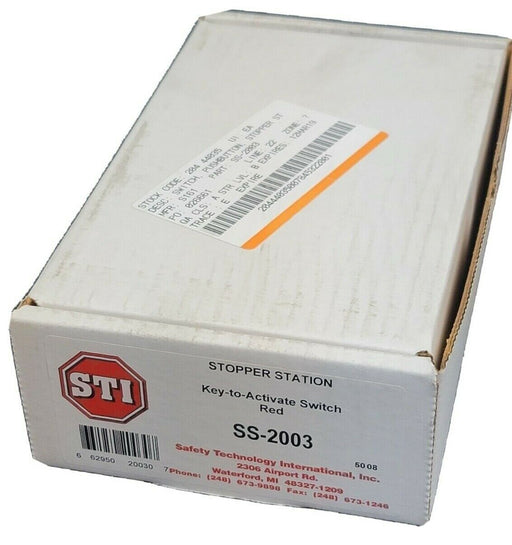 NIB STI SS-2003 STOPER STATION KEY-TO-ACTIVE SWITCH RED SS2003