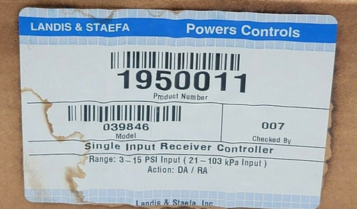 NIB LANDIS & STAEFA POWERS CONTROL 1950011 SINGLE INPUT RECEIVER CONTROLLER