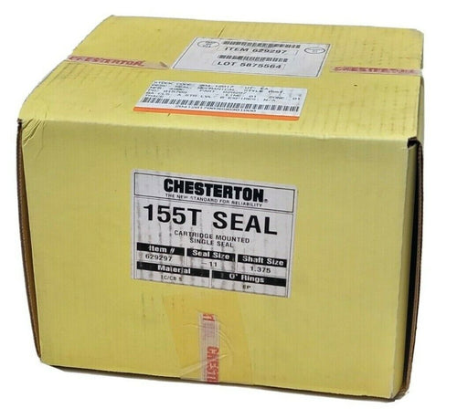 NIB CHESTERTON 155T SEAL CARTRIDGE MOUNTED SINGLE SEAL 629297 SHAFT SIZE 1.375