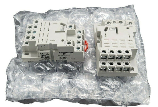 LOT OF 2 NEW SCHNEIDER ELECTRIC 70-784D14-1 SOCKETS 14PIN 16AMP 300V