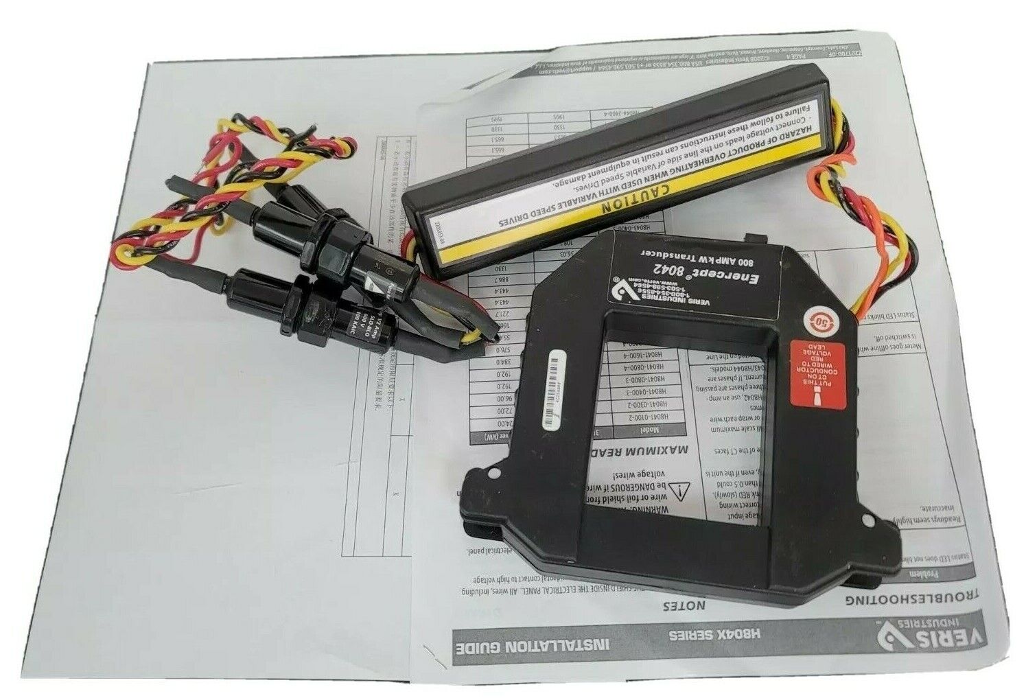NEW VERIS H8042-0800-3 ENERCEPT H8000 POWER METER HAWKEYE H804208003
