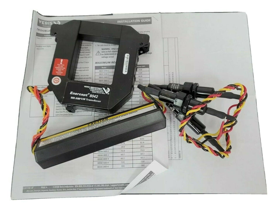 NEW VERIS H8042-0800-3 ENERCEPT H8000 POWER METER HAWKEYE H804208003