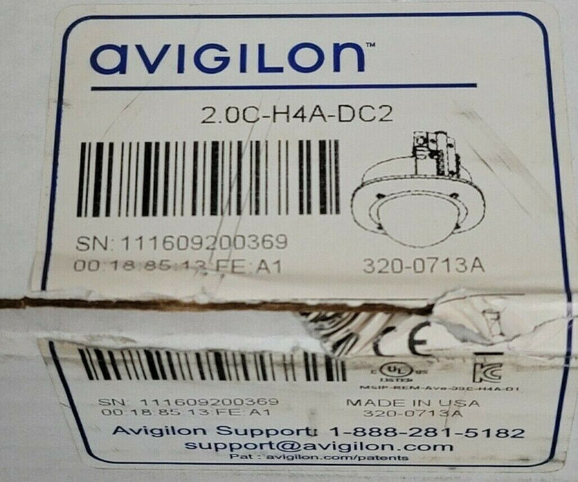 NEW AVIGILON 2.0C-H4A-DC2 H4 4K HD INDOOR IP DOME CAMERA 20CH4ADC2
