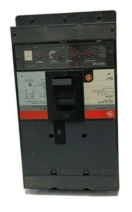 GENERAL ELECTRIC TKL4V4612 CIRCUIT BREAKER 1200 AMP 3 POLE 600 V AC MAX