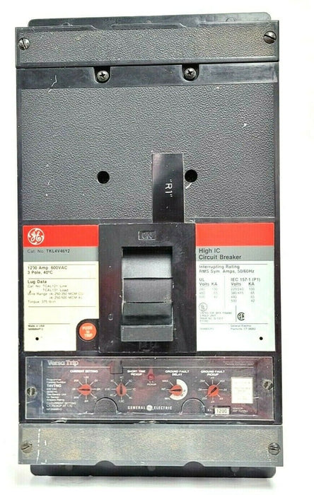 GENERAL ELECTRIC TKL4V4612 CIRCUIT BREAKER 1200 AMP 3 POLE 600 V AC MAX