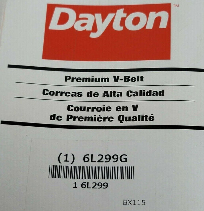 NEW DAYTON 6L229G PREMIUM V-BELT 6L299, BX-115