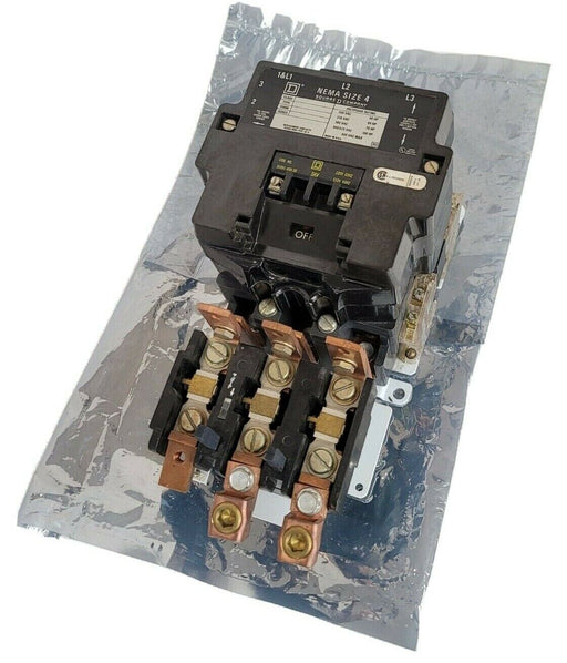 USED SQUARE D 8536-SF01S SER. A NEMA SIZE 4 CONTACTOR W/ 120V COIL 31091-400-38