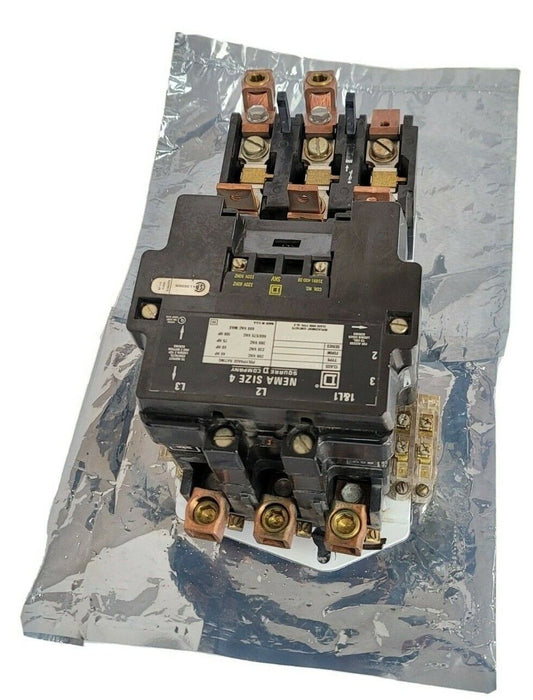 USED SQUARE D 8536-SF01S SER. A NEMA SIZE 4 CONTACTOR W/ 120V COIL 31091-400-38