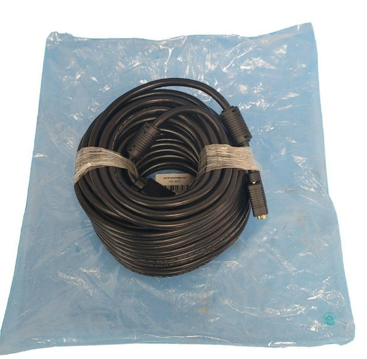 NEW MONOPRICE PID: 3573 Computer Video Cable: 75 ft Cable Lg, Black, SVGA (HD15)