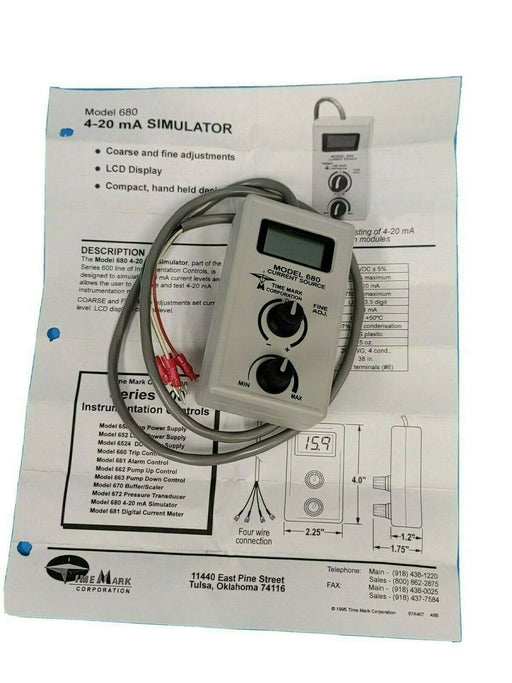 NEW TIME MARK CORPORTION MODEL 680 4-20MA SIMULATOR 98A00612-01