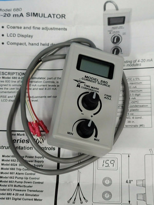 NEW TIME MARK CORPORTION MODEL 680 4-20MA SIMULATOR 98A00612-01