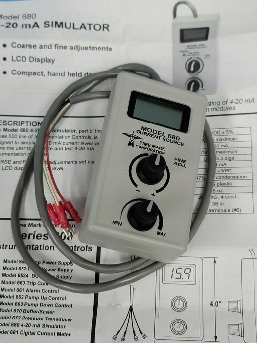 NEW TIME MARK CORPORTION MODEL 680 4-20MA SIMULATOR 98A00612-01